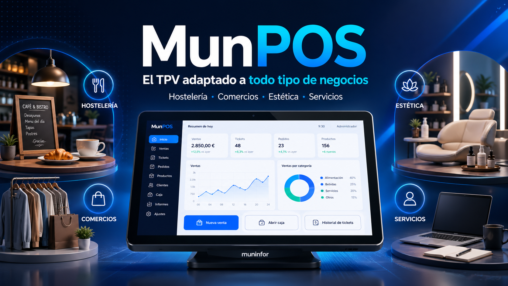MunPOS: el TPV profesional desarrollado por Muninfor para digitalizar cualquier negocio